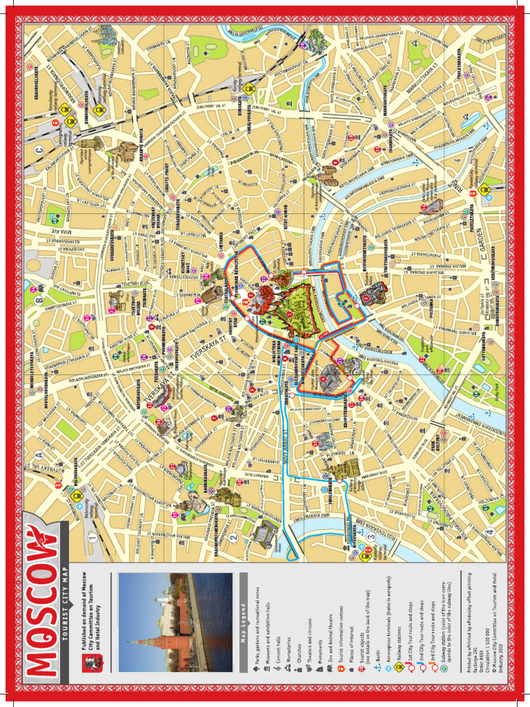 2 Moscow Tourist City Map | PDF