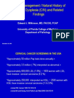 Clinical Management / Natural History of Cervical Dysplasia (CIN) and Related Findings