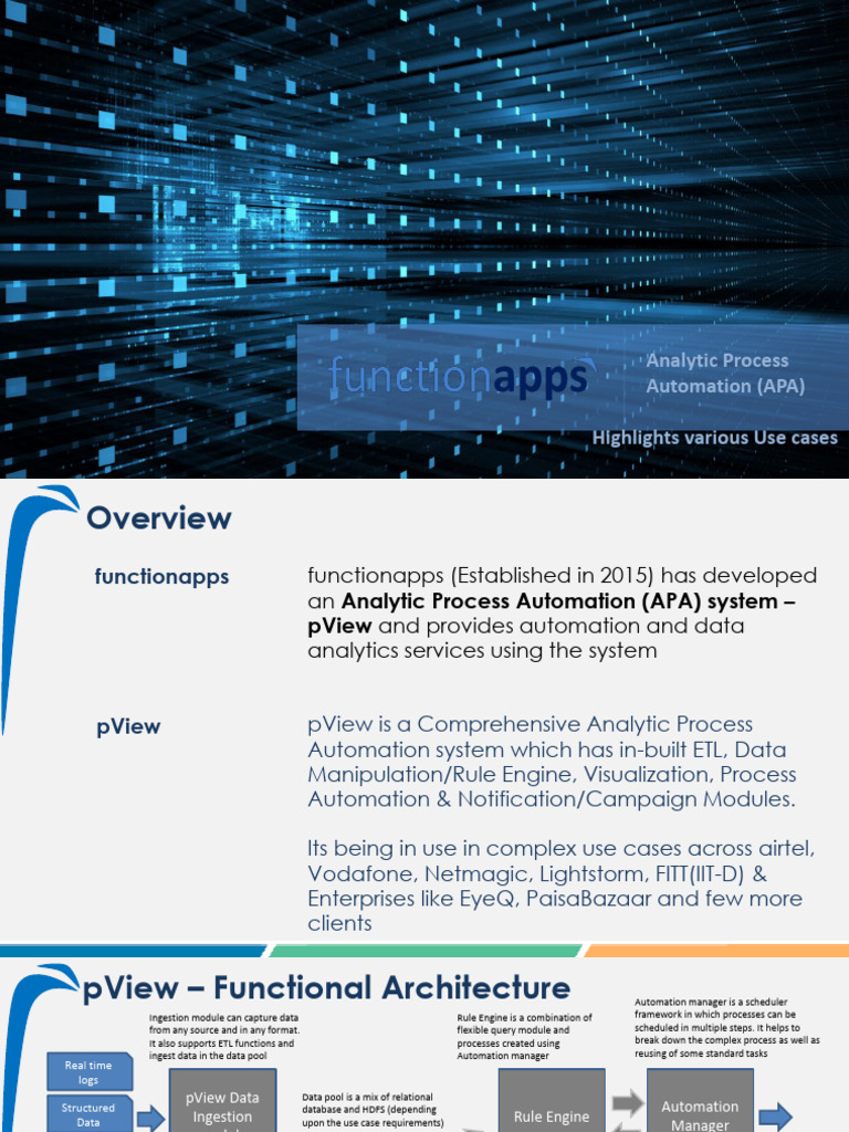 pView: Analytic Process Automation Overview | PDF | Computer Network ...