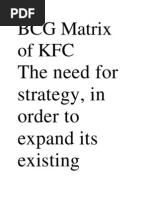 Download BCG Matrix of KFC by Seema Saman SN88662207 doc pdf
