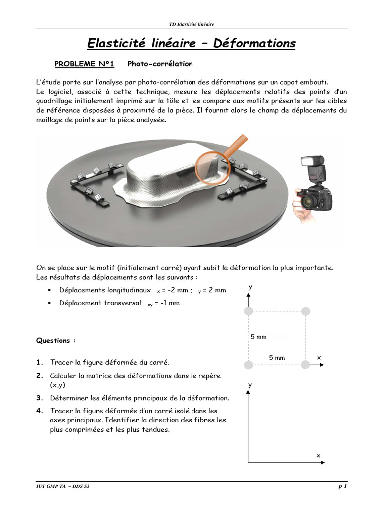 Analyse des déformations en mécanique | PDF | Élasticité (Physique ...