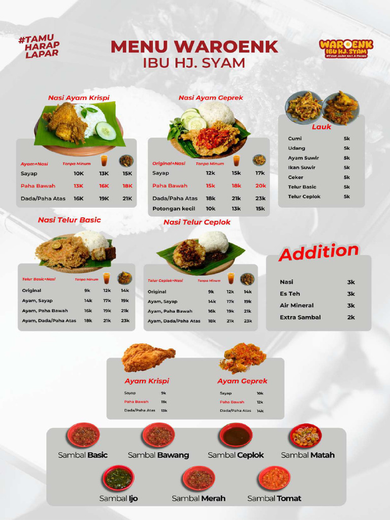 Menu Waroenk | PDF