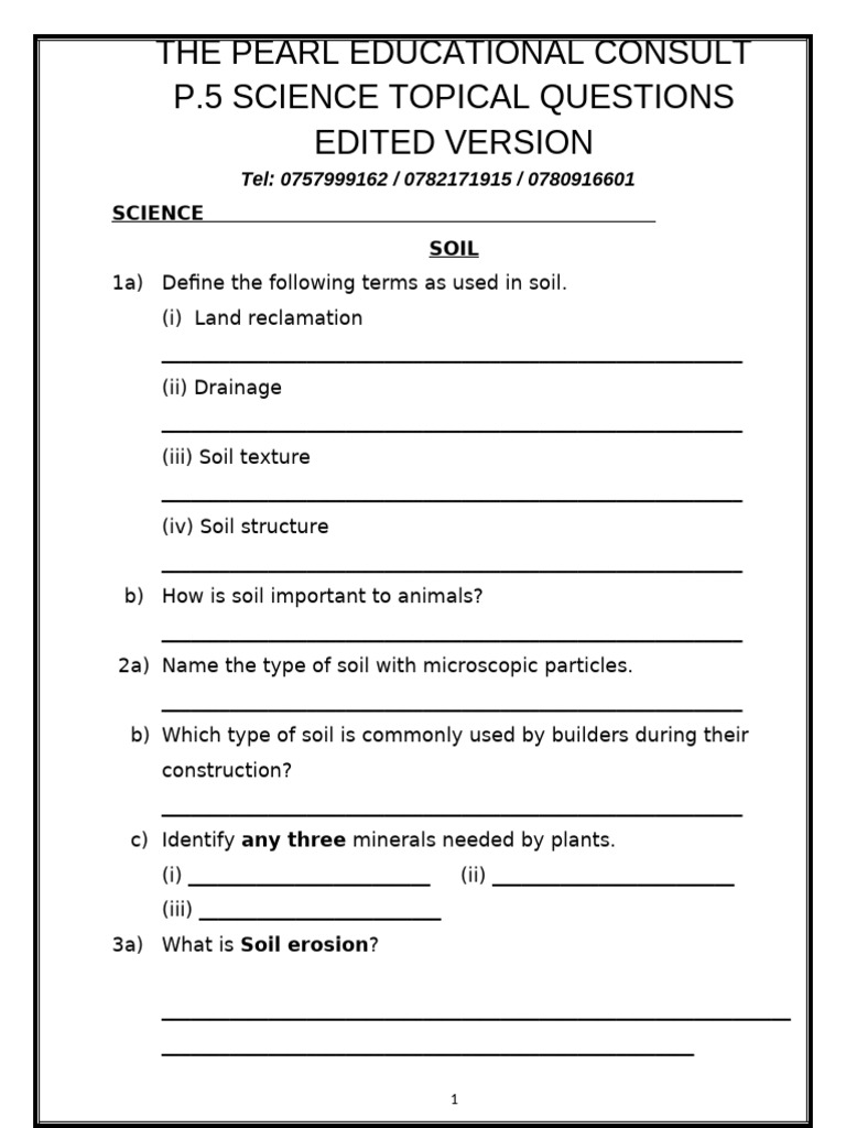 P.5 Science Topical Questions Term 2 | PDF | Matter | Uganda