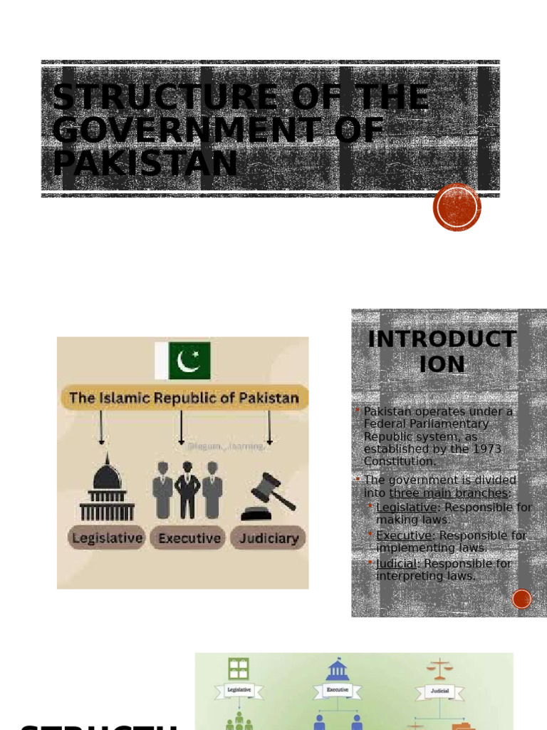 Week 12 Lecture 19 Structure of The Government of Pakistan | PDF ...