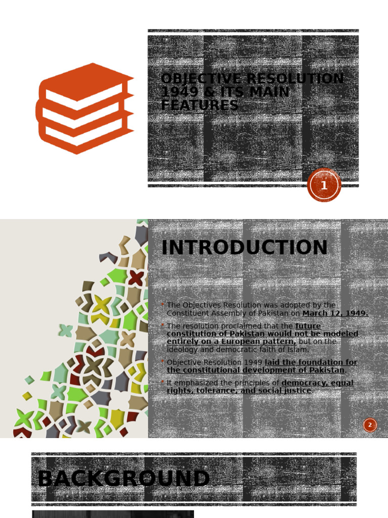 Objectives Resolution of 1949 Explained | PDF | Political Charters ...