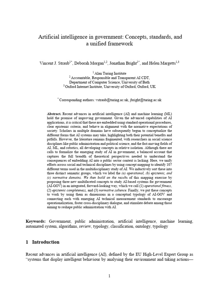AI Framework for Government Integration | PDF | Artificial Intelligence ...