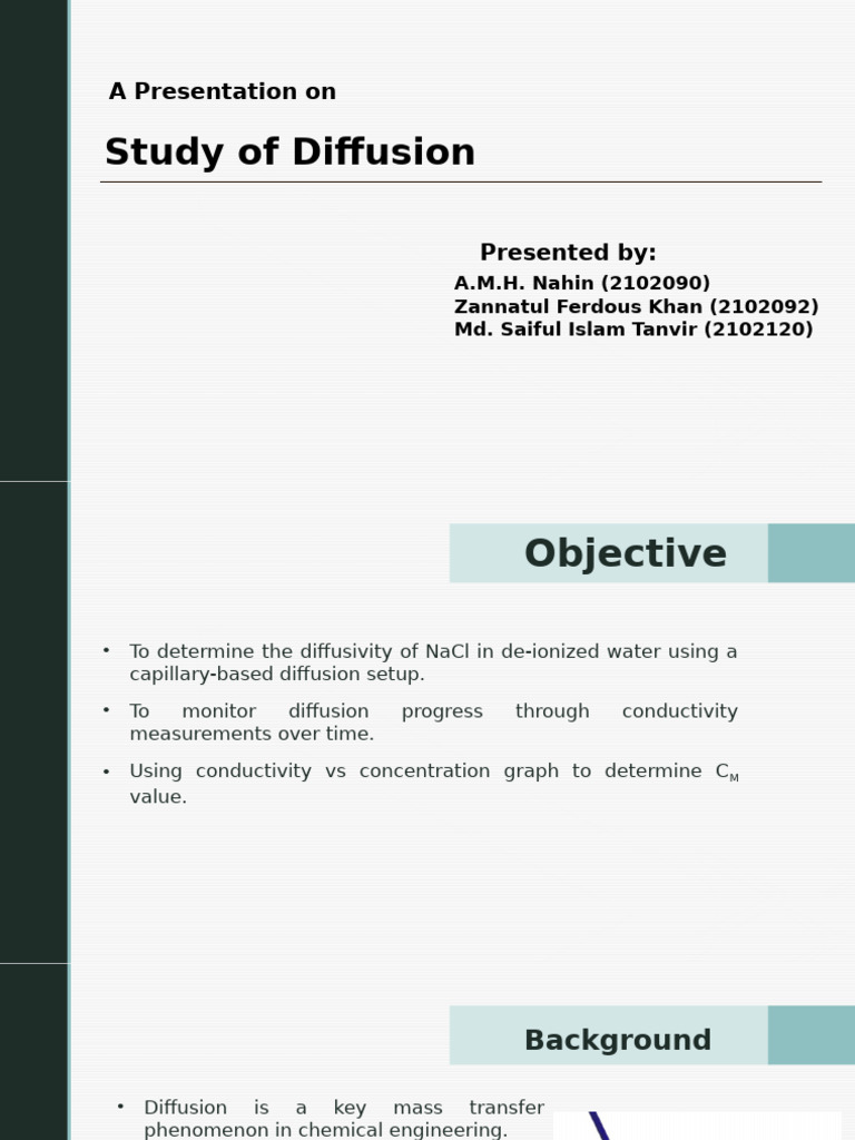 Study of Diffusion | PDF | Diffusion | Physical Sciences