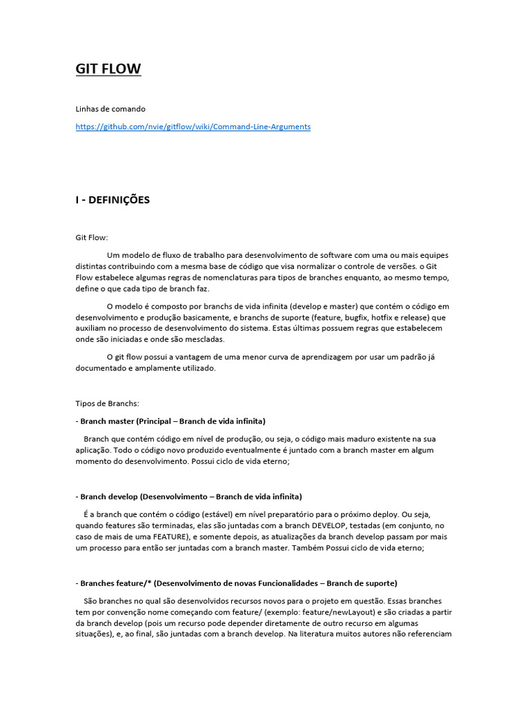 Guia Completo do Git Flow e Branches | PDF | Inicialização (informática ...