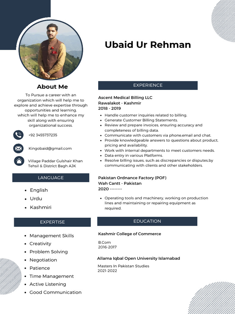 Ubaid CV 1 | PDF