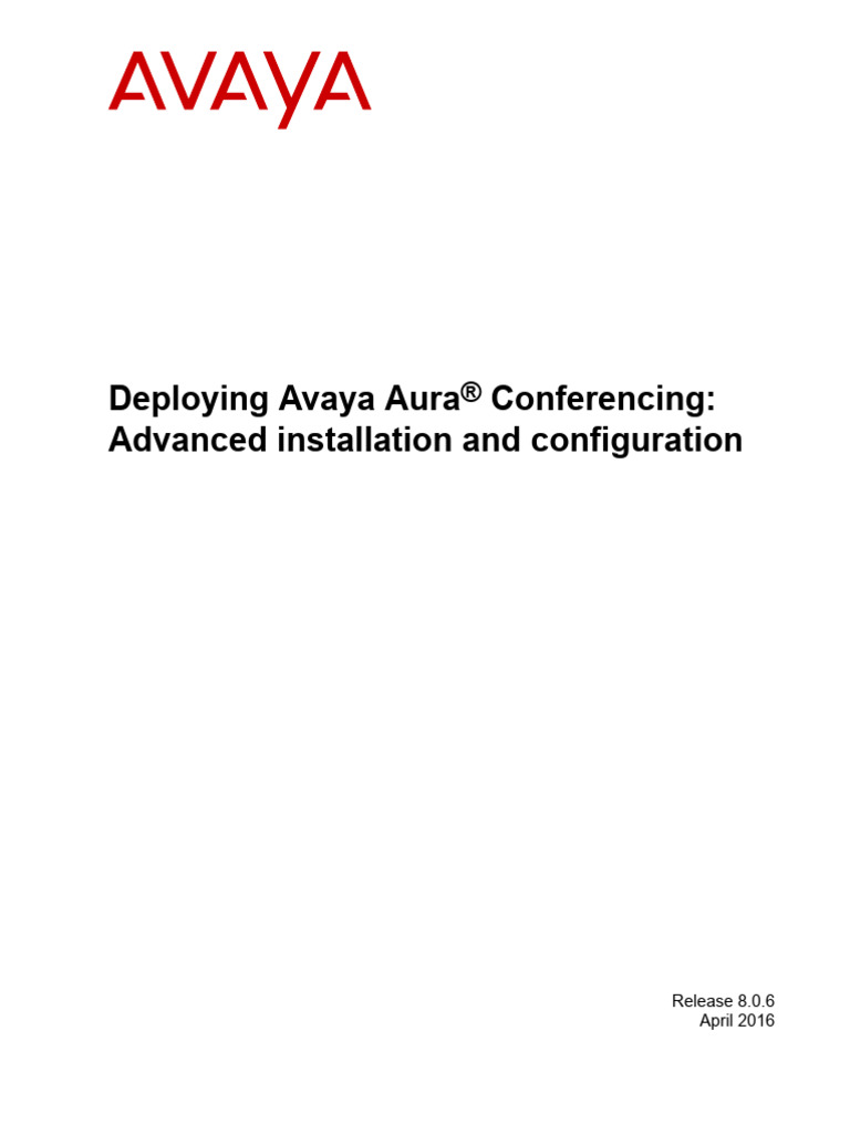 Avaya Aura Conferencing Setup Guide | PDF | Software | License