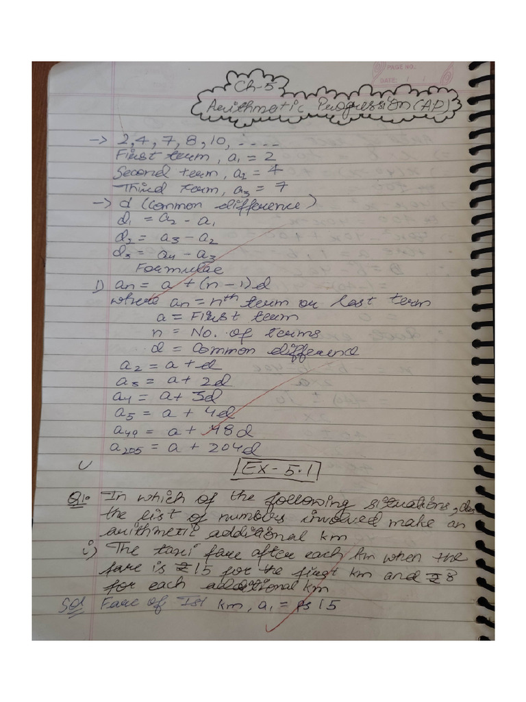 Chapter 5 Arithmetic Progression (A.p.) | PDF