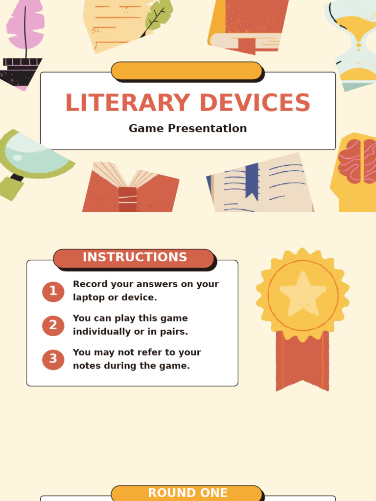 Literary Devices Game Instructions | PDF