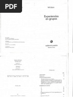 Experiencias en Grupos de w. r Bion