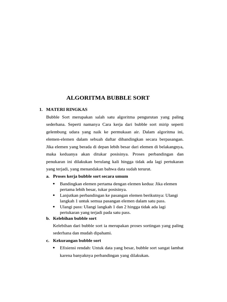 Bubble Sort | PDF