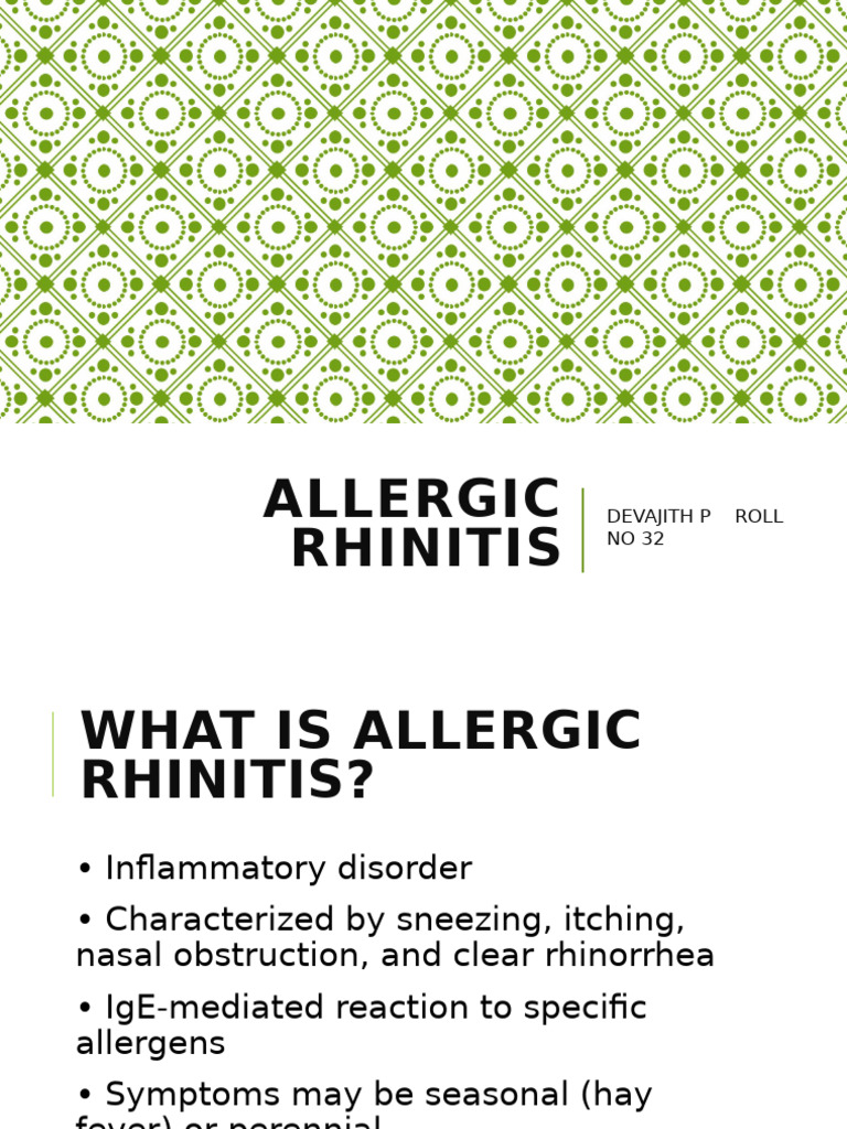 PD Allergic Rhinitis | PDF