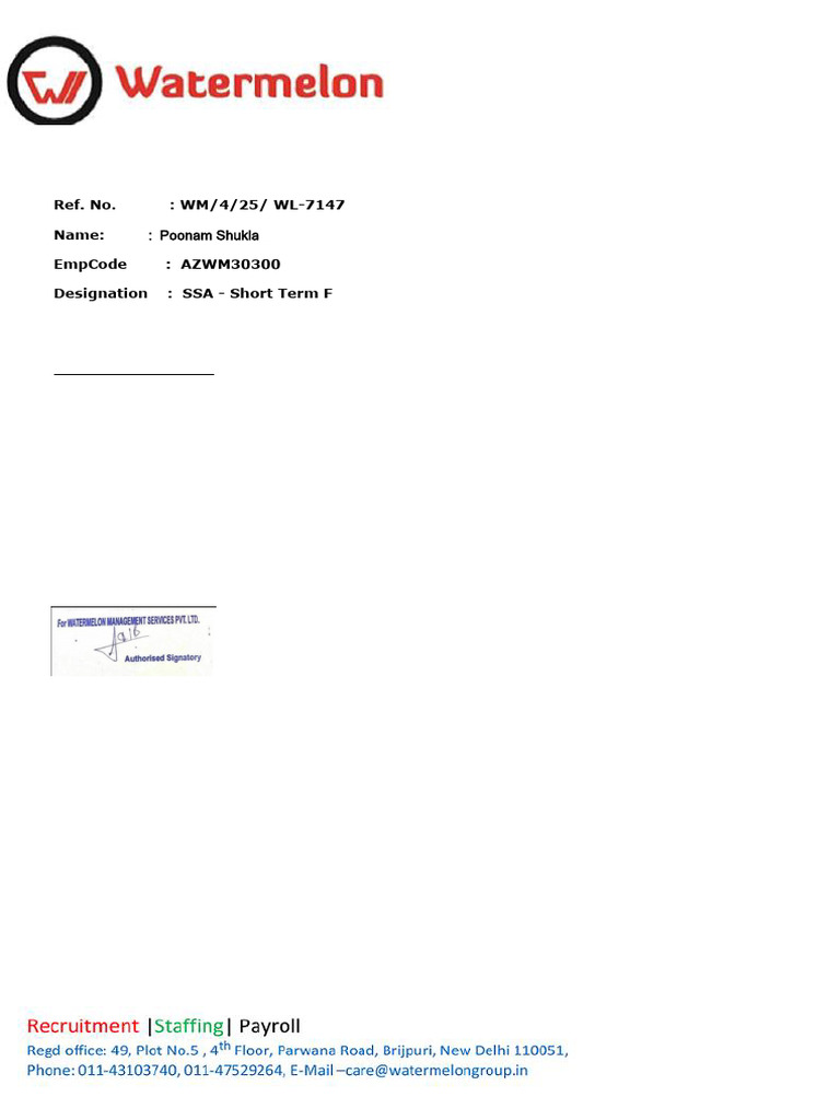 Warning Letter for Employee Performance | PDF