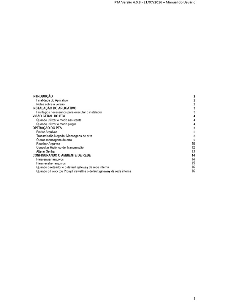 Manual do Usuário PTA 4.0.8 | PDF | Rede de computadores | Porta (rede ...