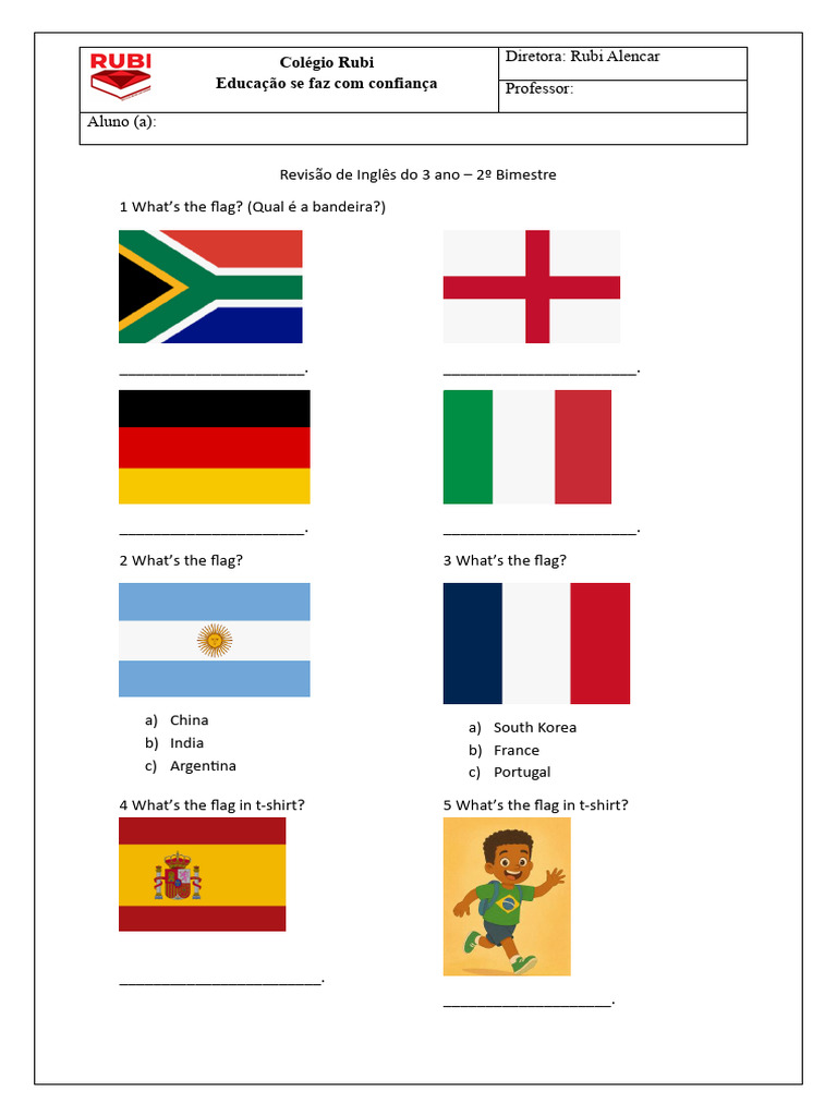 Revisão de Inglês 3º Ano - 2º Bimestre | PDF