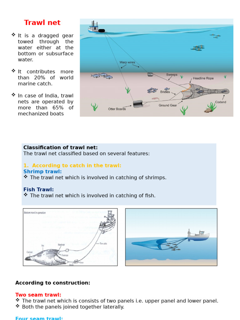 Overview of Trawl Net Types and Design | PDF | Fishing Trawler | Trawling