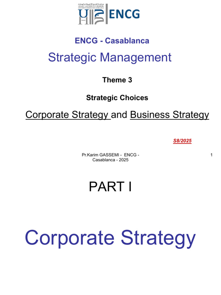 Theme 3 Corporate and Business Strategy 2024 | PDF | Strategic ...