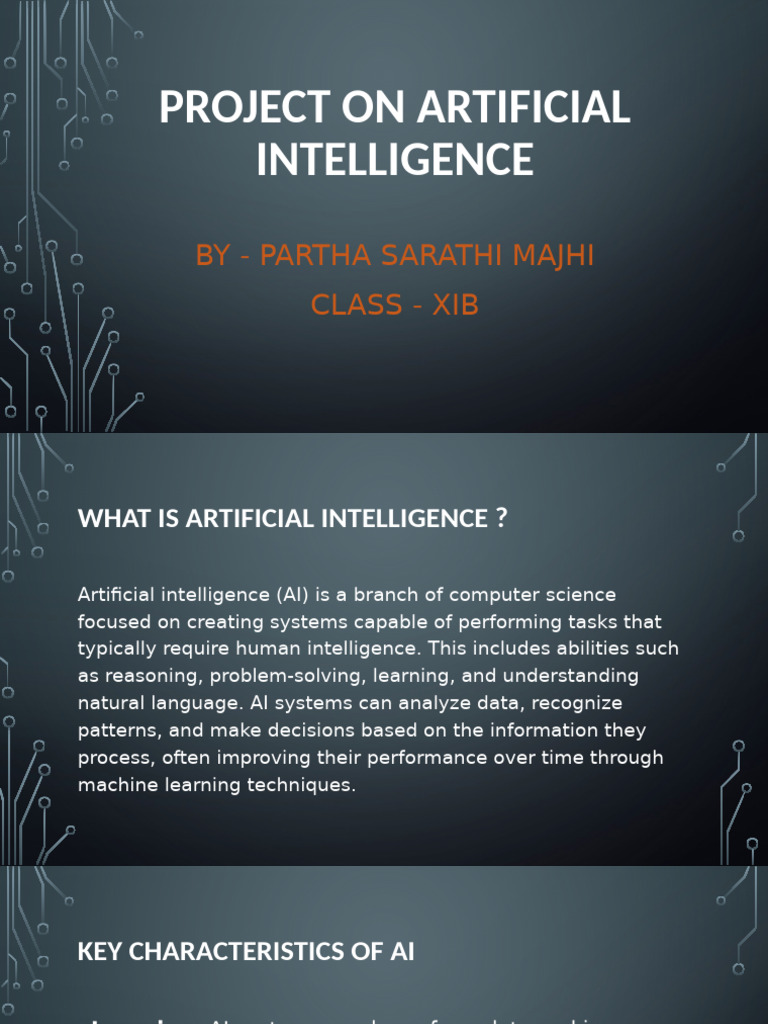 Project On Artificial Intelligence | PDF