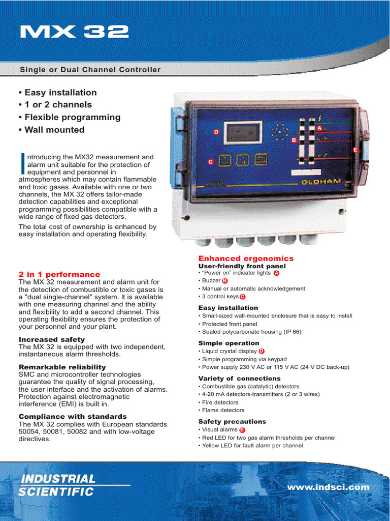 MX32 Gas Detector Overview | PDF | Relay | Electrical Engineering