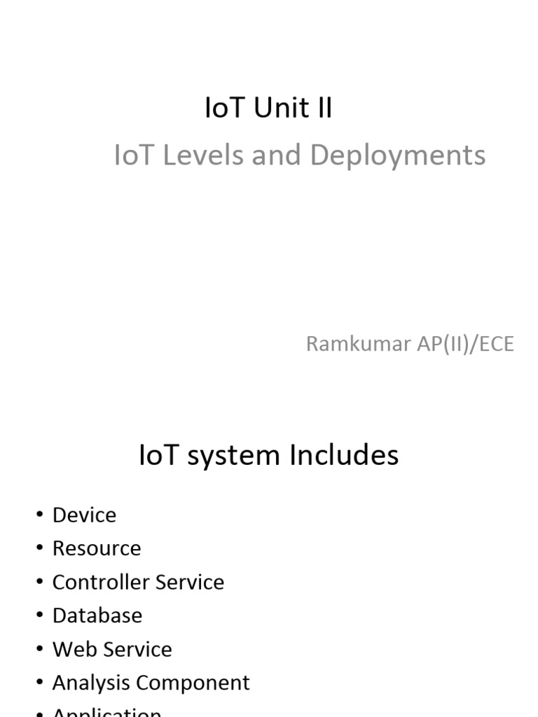 Understanding IoT Levels 1 to 6 | PDF | Internet Of Things | Cloud ...