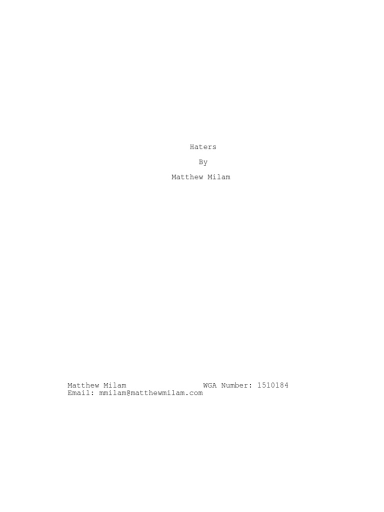 Haters by Matthew Milam PDF