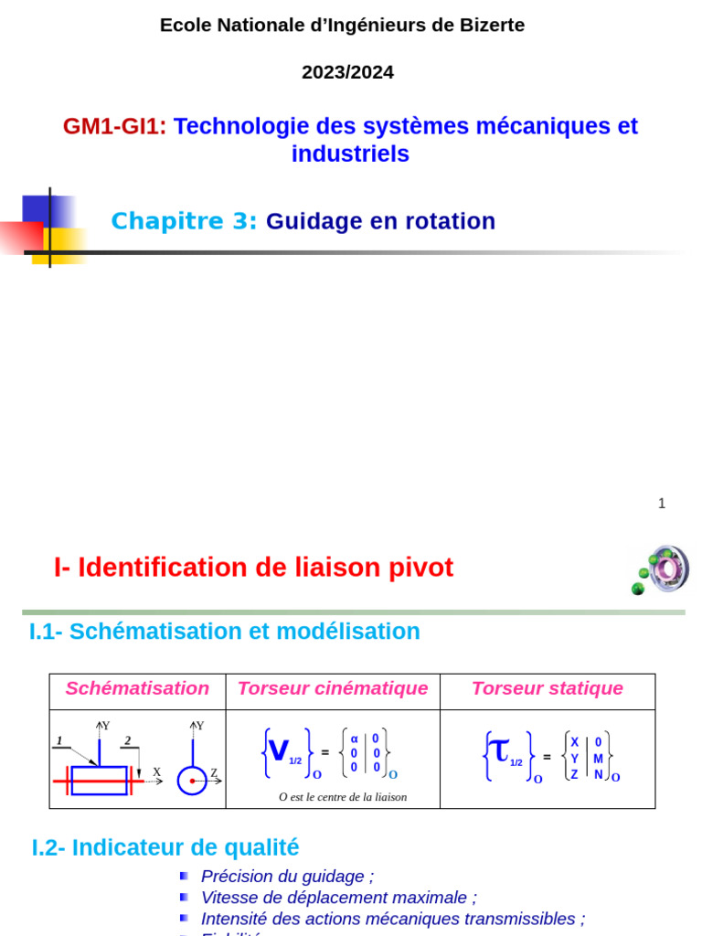 Guidage en rotation : Paliers et Roulements | PDF | Palier (mécanique ...