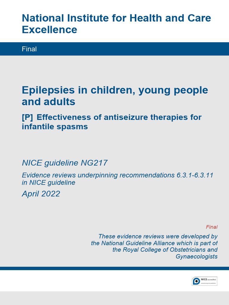 Antiseizure Therapy Effectiveness for Infantile Spasms | PDF ...