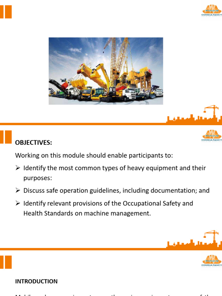 Heavy Equipment Safety and Guidelines | PDF | Crane (Machine) | Loader ...