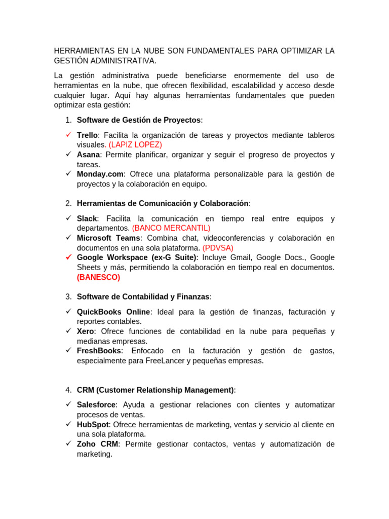 Herramientas en La Nube Son Fundamentales para Optimizar La Gestión ...
