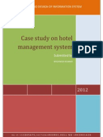 Case Study On Hotel Management System: Analysis and Desiign of Information System