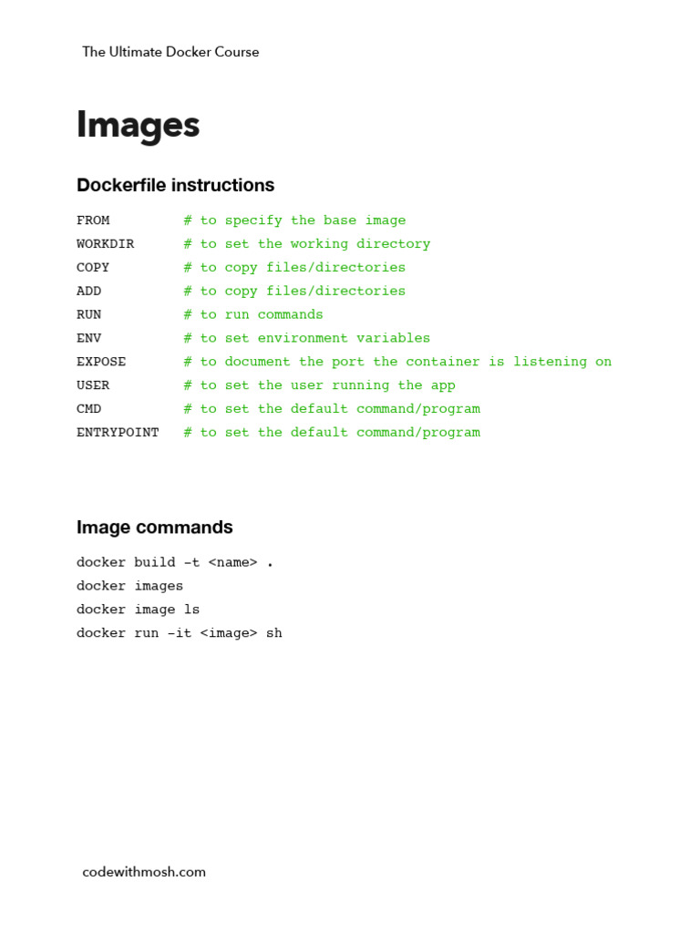 Ultimate Docker Course Overview | PDF