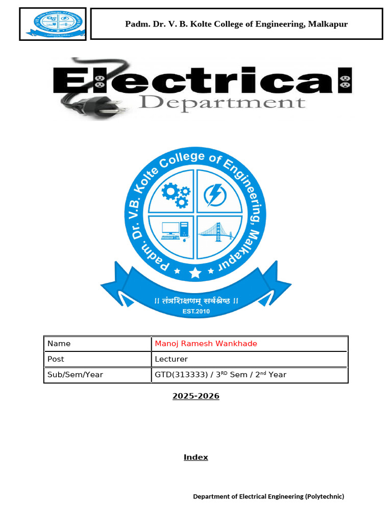 GTD 313333 Course Overview and Syllabus | PDF | Electric Power ...