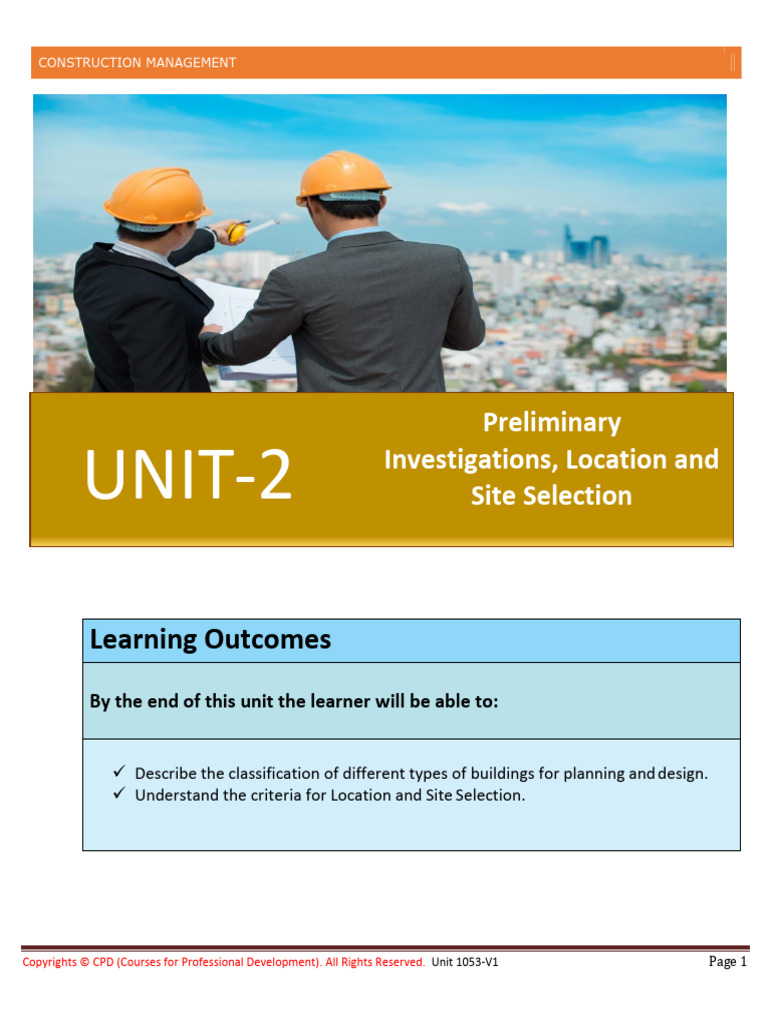 Site Selection in Construction Management | PDF | Rock (Geology ...