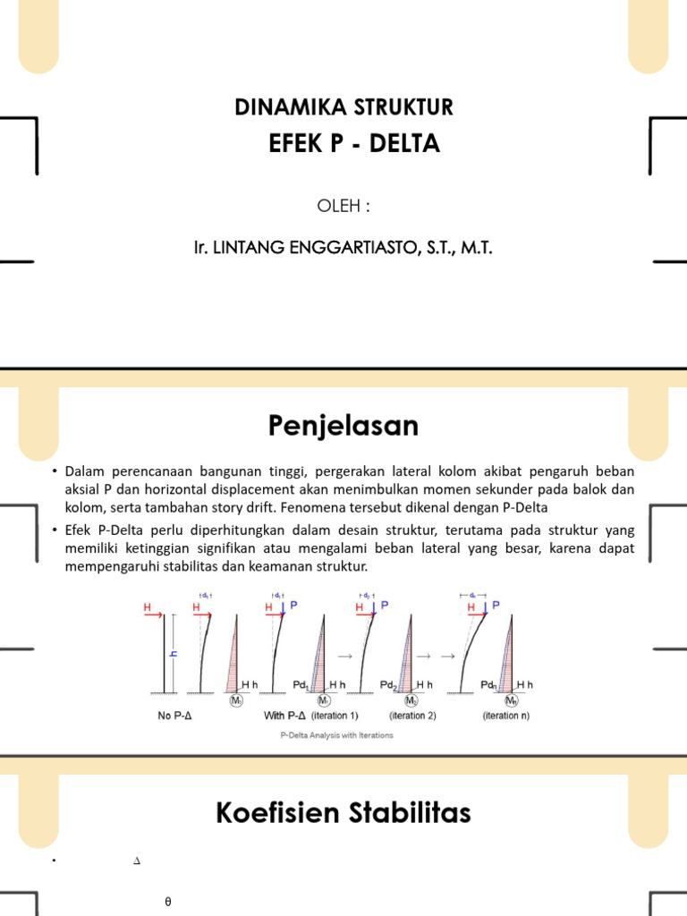 Analisis Efek PDelta pada Struktur PDF