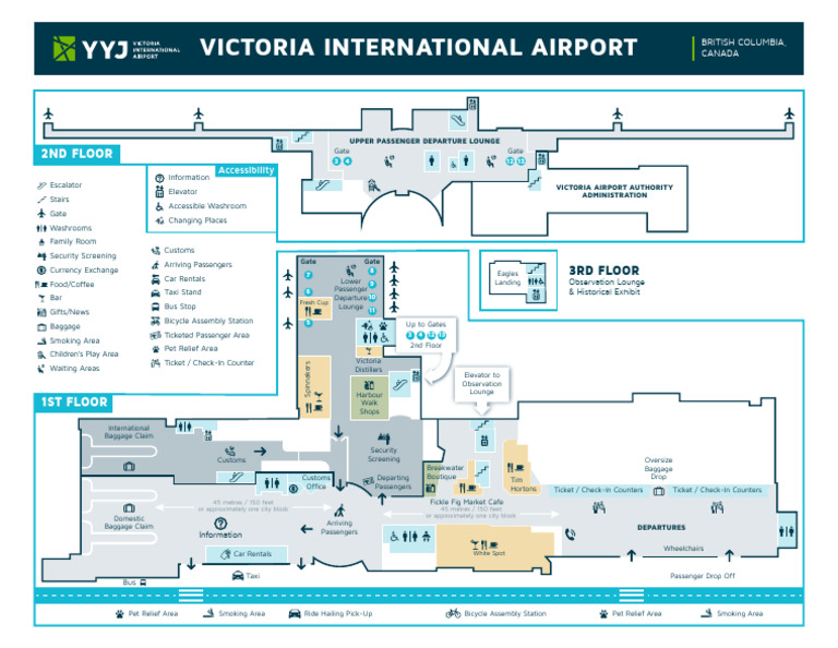 Victoria Airport Terminal Map | PDF | Airport | Victoria, British Columbia