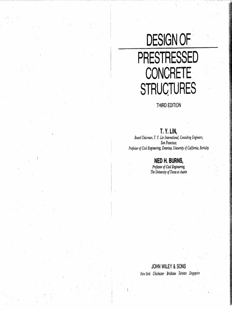 Design of Prestressed Concrete Structures Chapter 1 | PDF