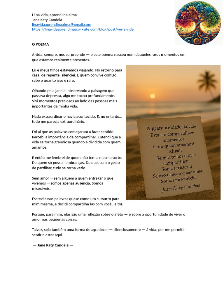 Reflexões sobre a Vida e o Amor | PDF