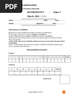 KCSE 2025 Mathematics Paper 2 Exam | PDF | Circle | Area