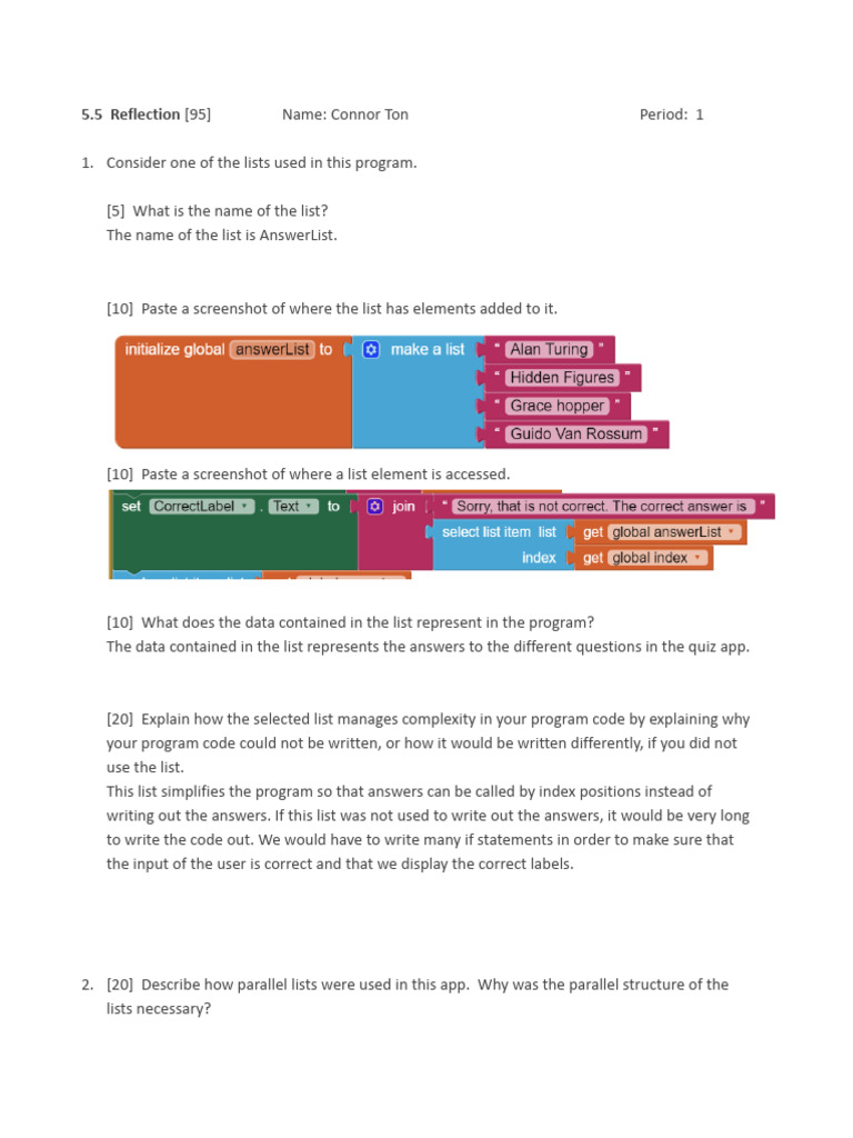 Ton Connor 5 P 5 Reflection | PDF