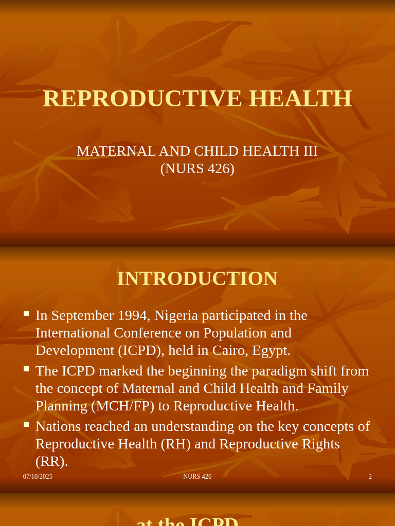 001 Reproductive Health - 123352 | PDF | Pregnancy | Childbirth