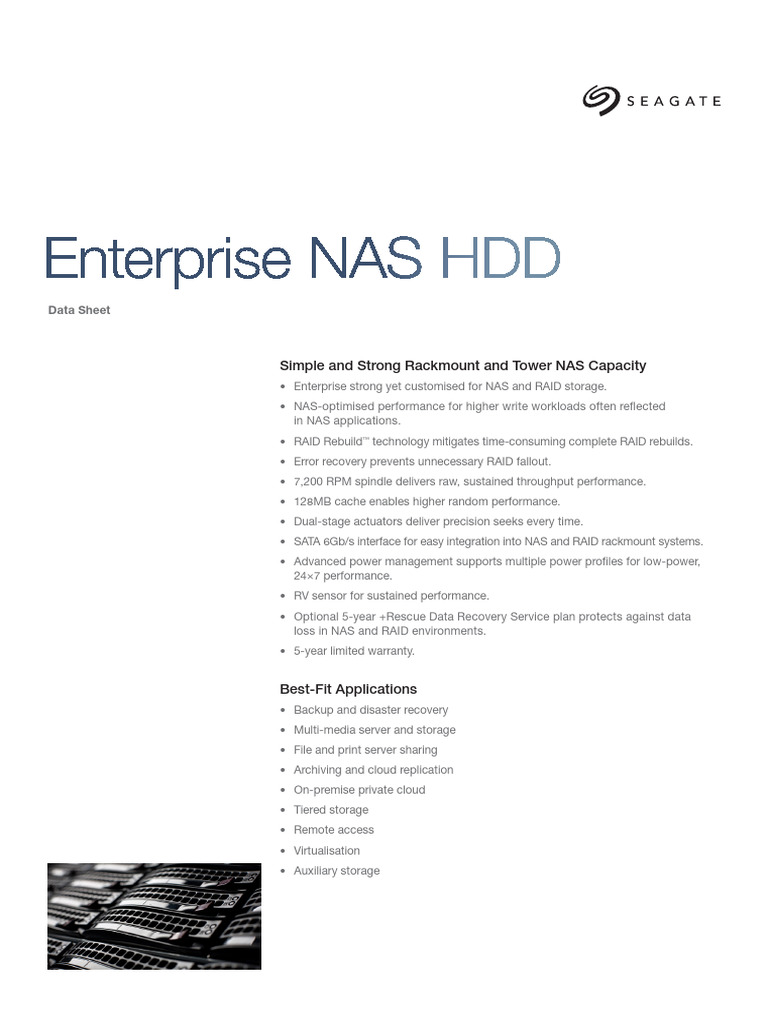 Enterprise NAS HDD Specifications | PDF | Hard Disk Drive | Byte