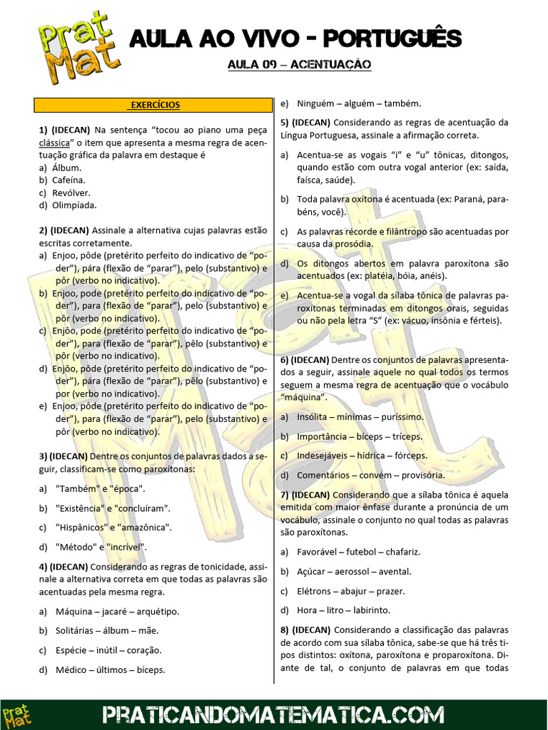 Acentua%C3%83%C2%A7%C3%83%C2%A3o | PDF | Estresse (Linguística) | Sílaba