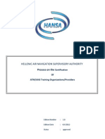 HANSA Process on Certification of ATM-ANS Training Providers (Ed.1.0)