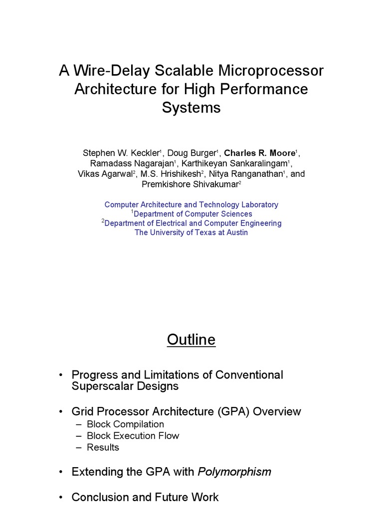 Scalable Microprocessor Architecture Overview | PDF | Central ...