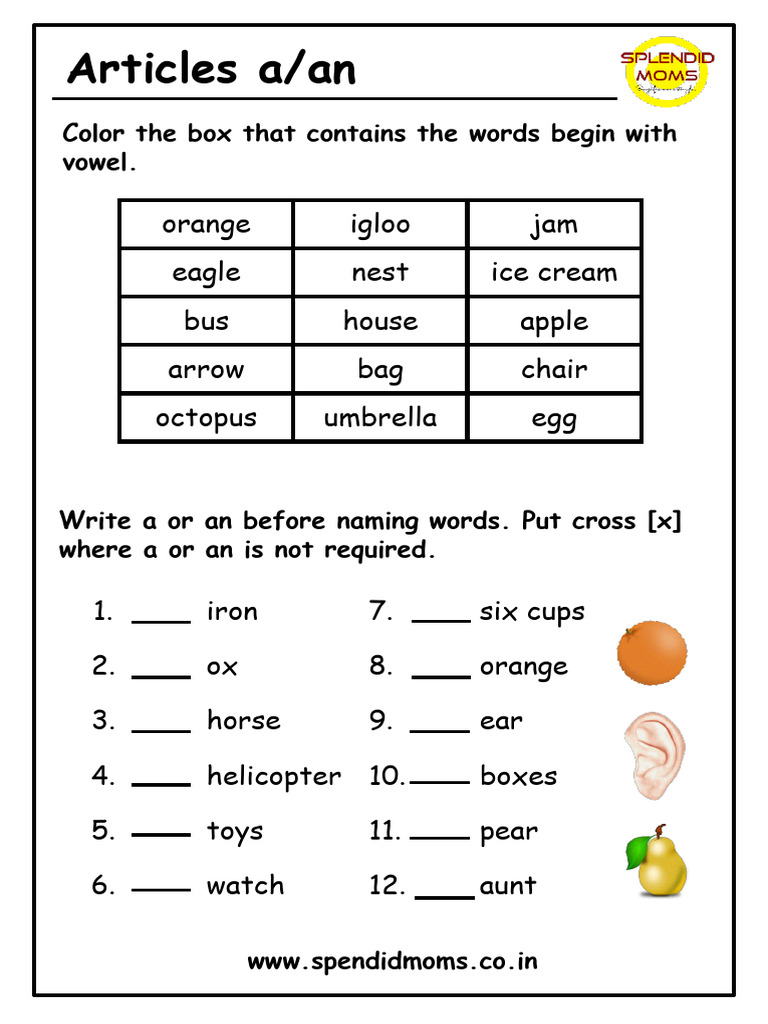Articles A An The 1 2 | PDF