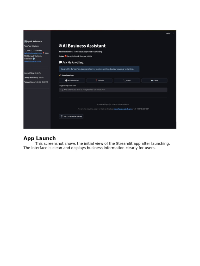 Streamlit App Launch Overview | PDF