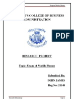 ST - Joseph'S College of Business Administration: Research Project